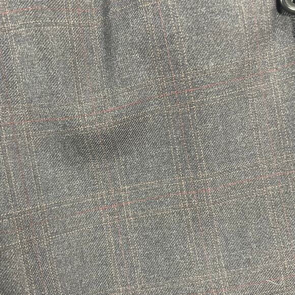 Canali Wool Dress Pants Men's 57R (35X27) Gray Window Pane Italian Made READ - Picture 10 of 13